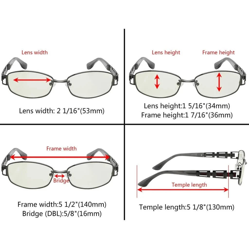 Titanium Rectangle Eyewear Blue Light Filter 004A