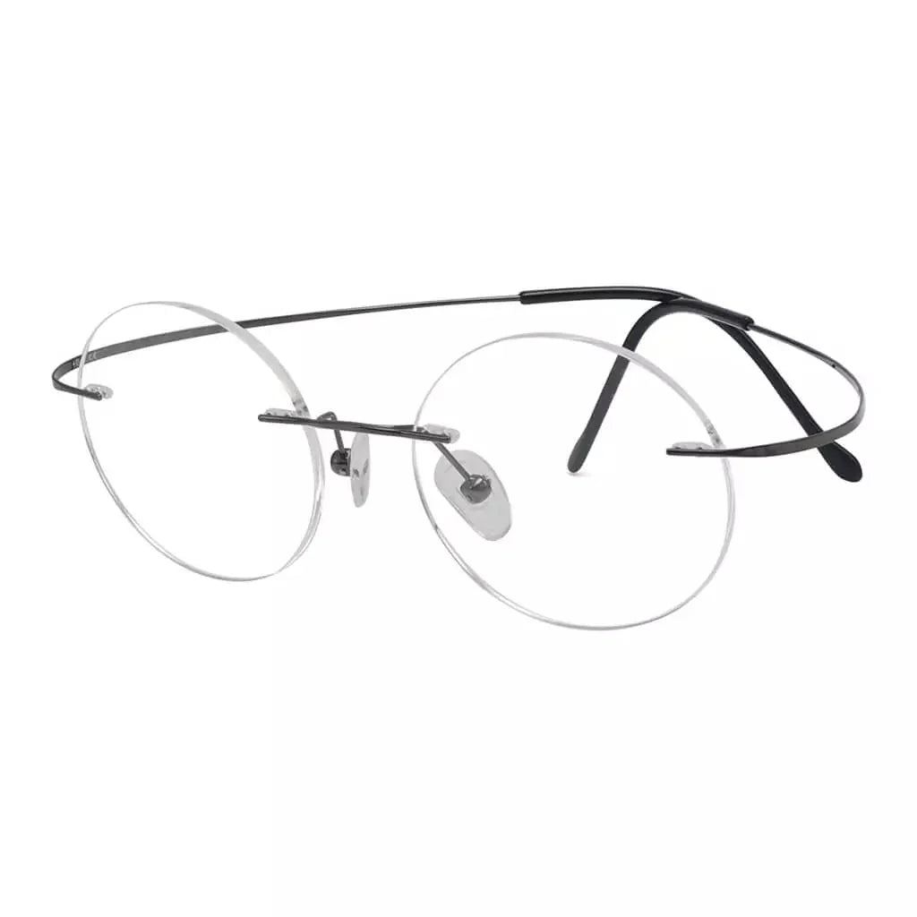 Titanium Rimless Round Reading Glasses Circle Readers R15026