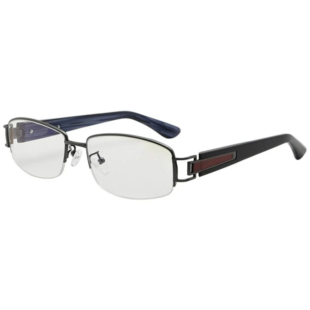 Titanium Semi-rimless Blue Light Filter Eyeglasses 002B