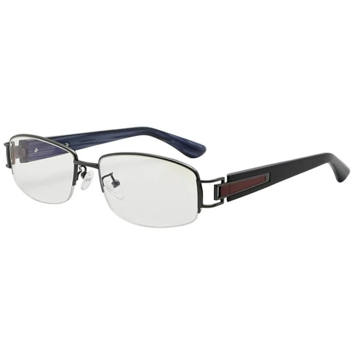 Titanium Semi-rimless Blue Light Filter Eyeglasses 002B