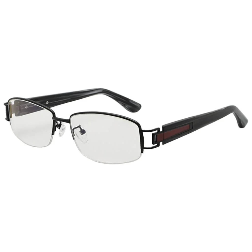 Titanium Semi-rimless Blue Light Filter Eyeglasses 002B