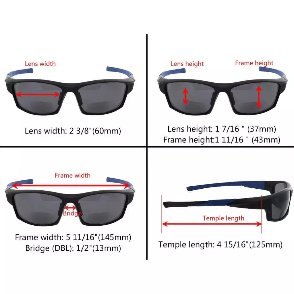 TR90 Full Rim Bifocal Reading Sunglasses SG904