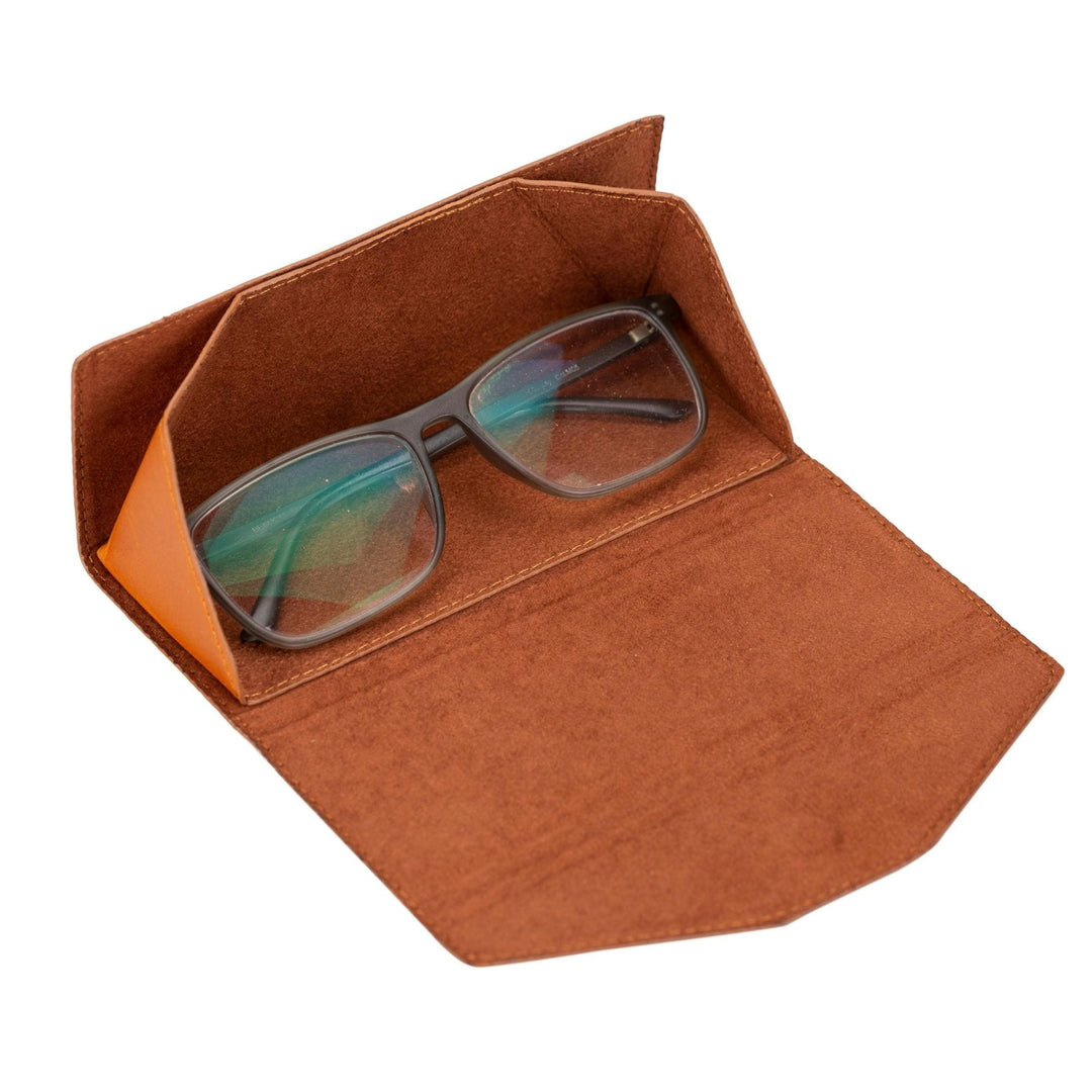 Estuches de cuero triangulares para anteojos o gafas de sol