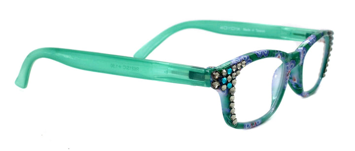 Vera Bling Paisley Reading Glasses with Genuine European Crystals