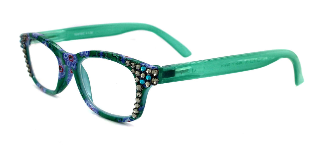 Vera Bling Paisley Reading Glasses with Genuine European Crystals