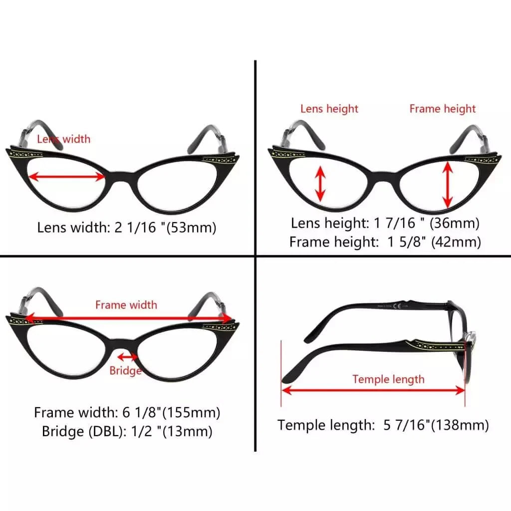 Fashionable Cat-eye Reading Glasses R914