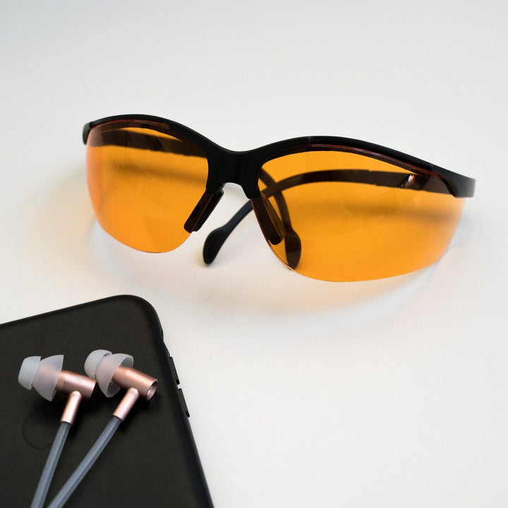 Sleep Prep Orange Wrap Around Blue Light Blocking Glasses