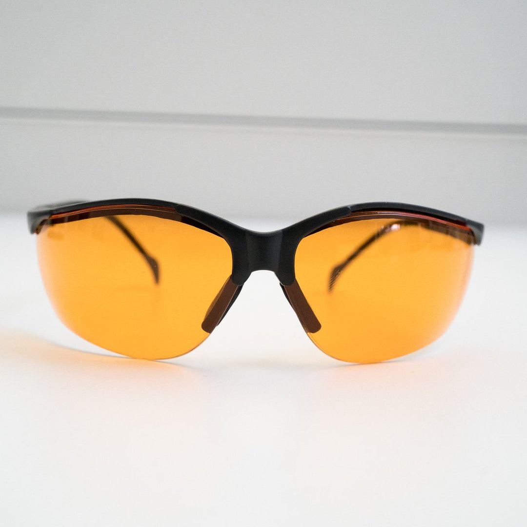 Sleep Prep Orange Wrap Around Blue Light Blocking Glasses