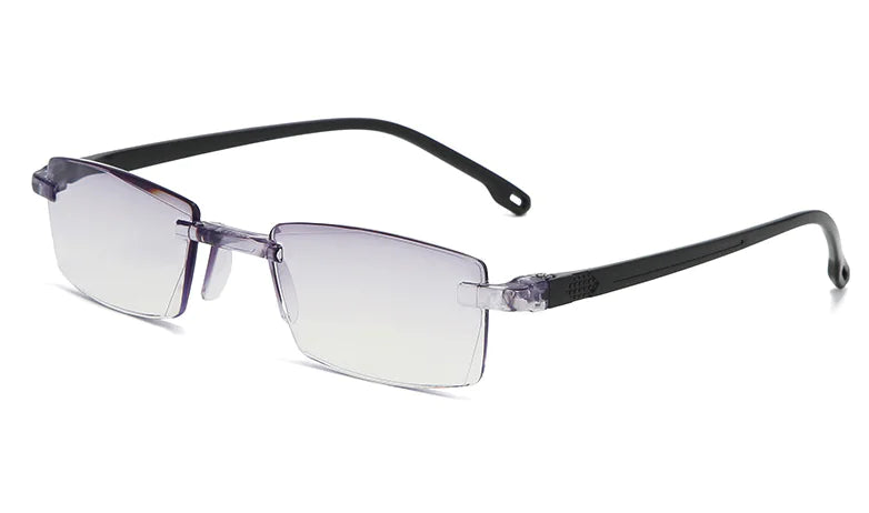 4-Pack Men's Rectangular Rimless Blue Light Blocking Reading Glasses